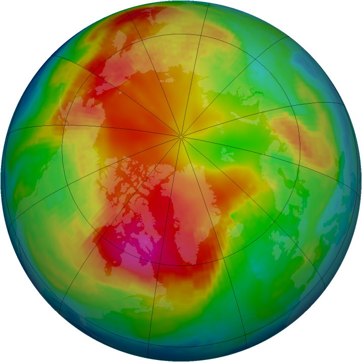 Arctic ozone map for 15 February 2002